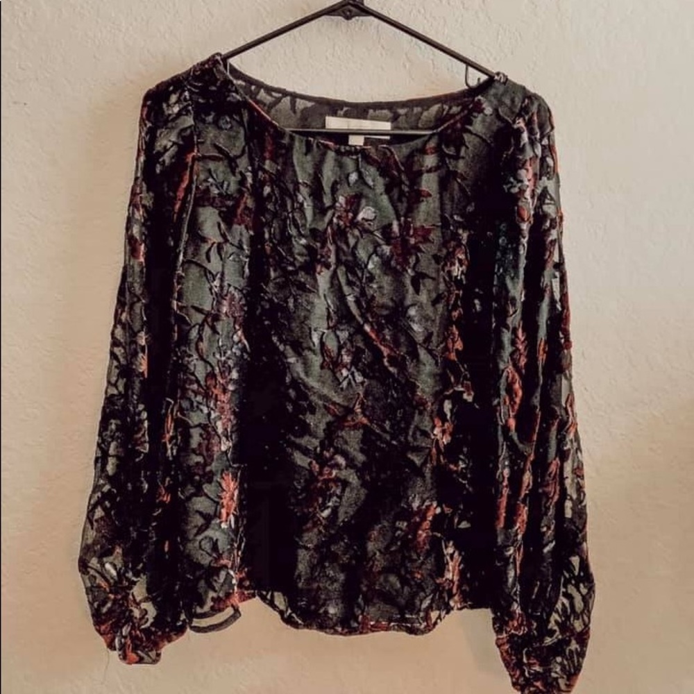LOFT VELVET BLOUSE